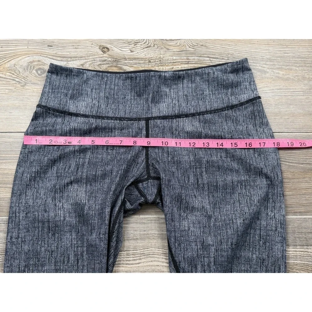 Lululemon‎ Womens Size 10 Wunder Under Crop Leggings Luxtreme Burlap Black Dune